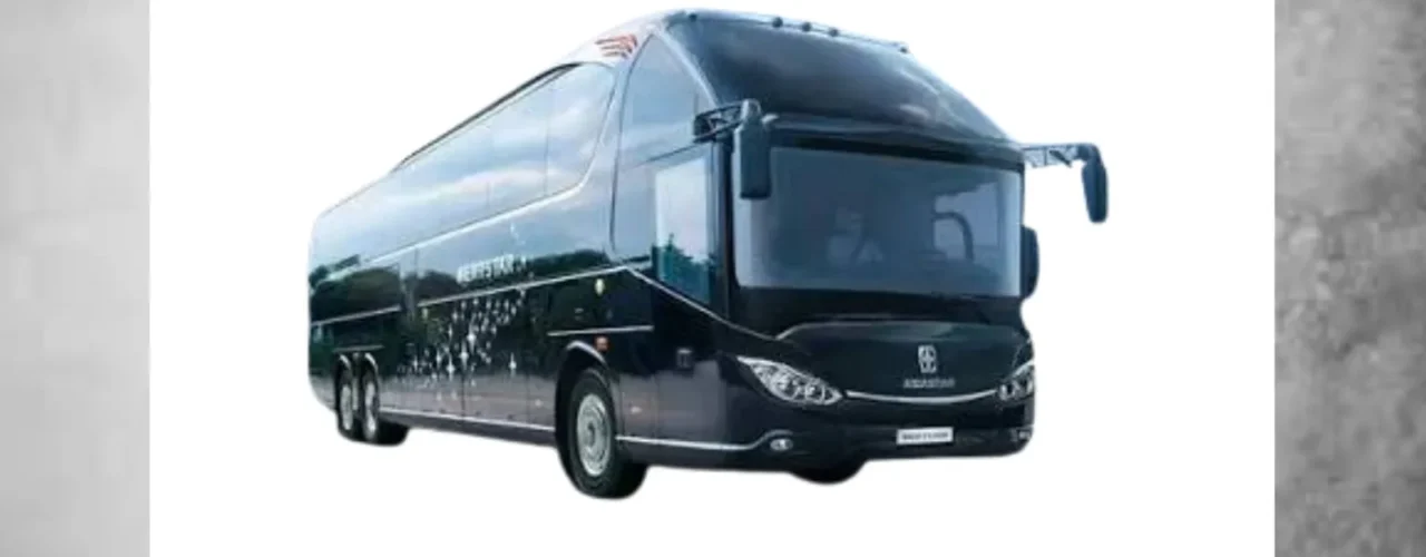 Luxury bus with premium interior, comfortable seating, and elegant design for VIP group transportation