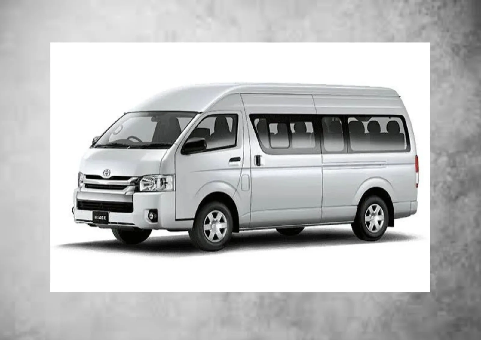 Toyota Hiace passenger van with spacious interior, reliable design, and comfortable transportation feature